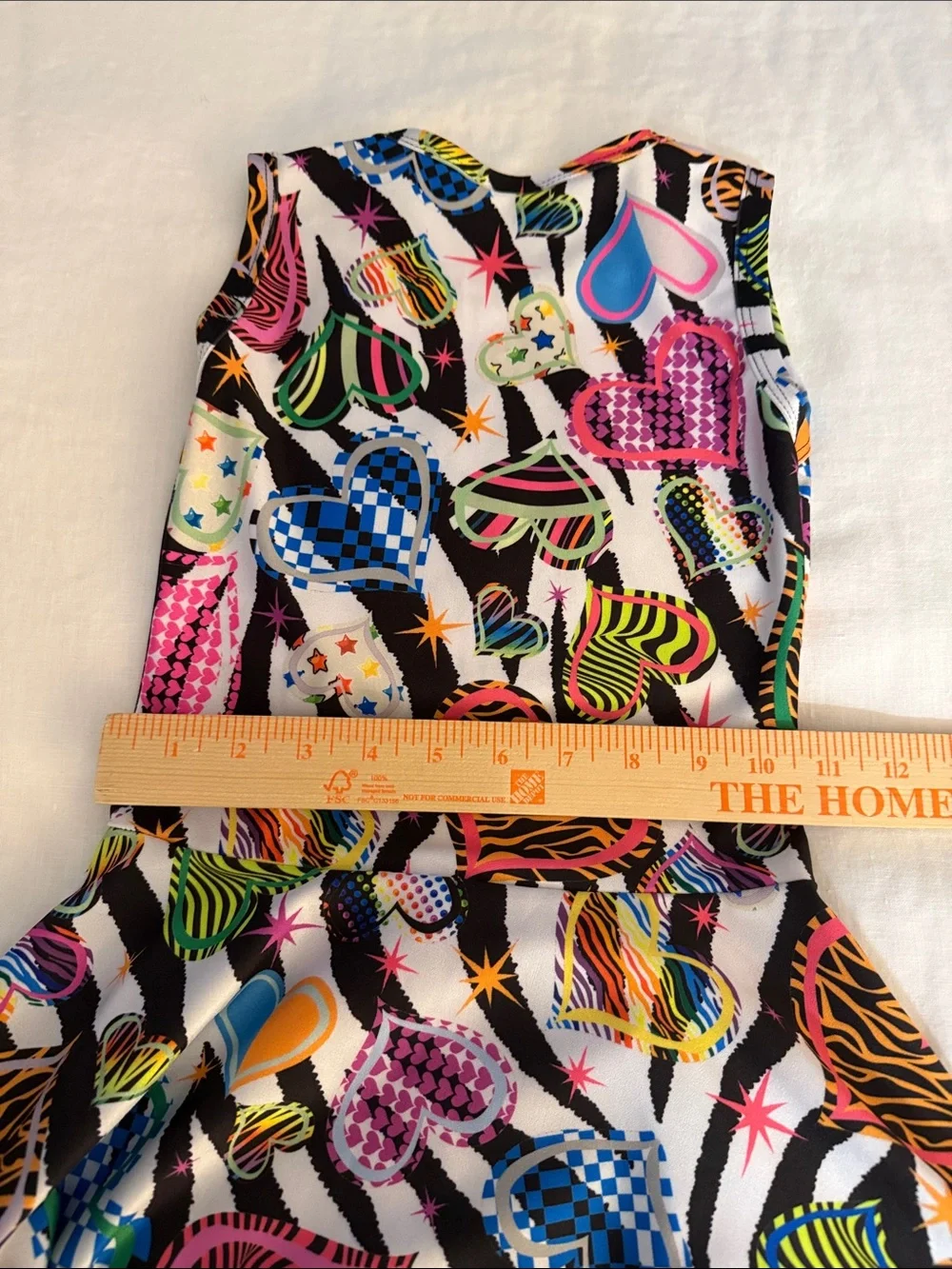 Dori Creations Multicolor Heart Print dress. Drop waist sz 6